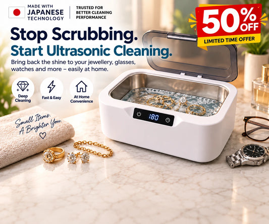 Ultrasonic DIY Cleaner Machine For Jewelry, Watches, Glasses & Small waterproof items