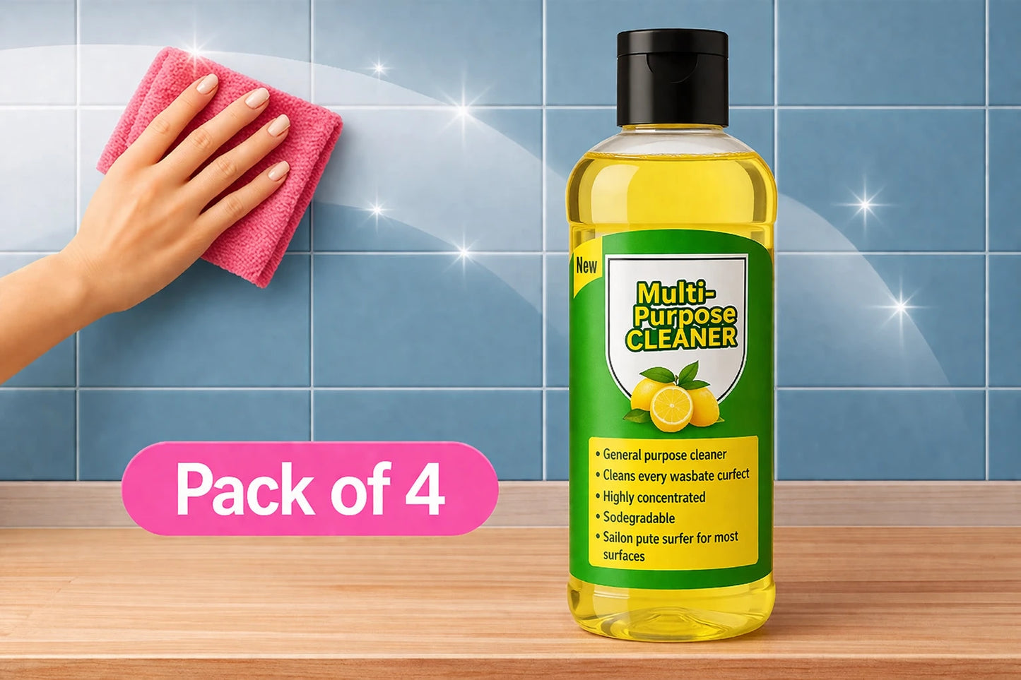 🔥 #1 Multipurpose Cleaner: Buy 1 Get 3 Free + 50% Off (Save ₹600) – Limited Stock